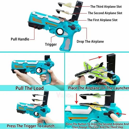 Airplane Launcher Toy hrowing Airplane Toys for Kids Outdoor Launch Flying Toys Gifts